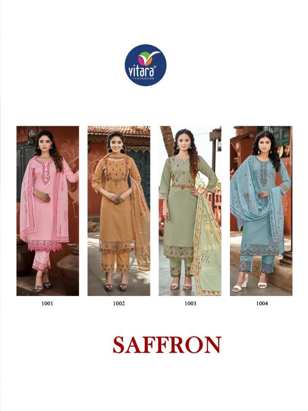Vitara Saffron Styles Look Kurti With Bottom Dupatta Collection